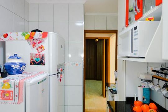 Cozinha de apartamento à venda com 1 quarto, 48m² em Cocaia, Guarulhos