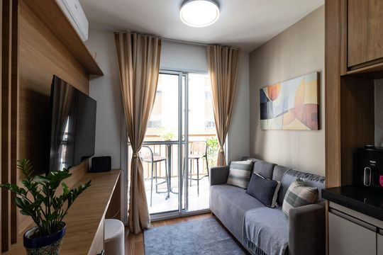 Sala de apartamento à venda com 1 quarto, 28m² em Perdizes, São Paulo