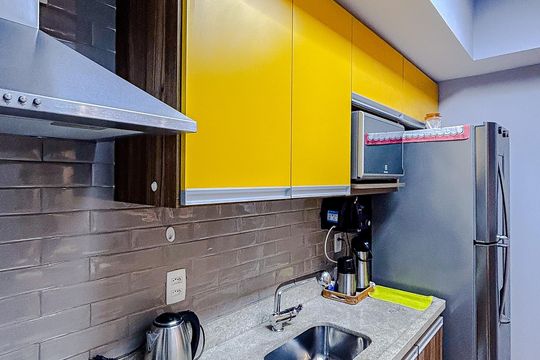 Cozinha de apartamento para alugar com 1 quarto, 50m² em Vila Gomes Cardim, São Paulo