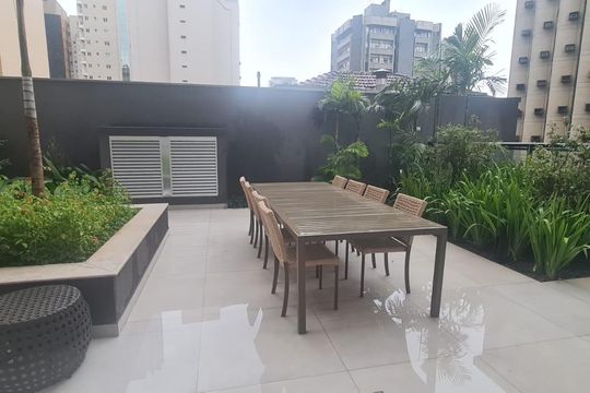 Área externa de apartamento à venda com 2 quartos, 110m² em Cambuí, Campinas