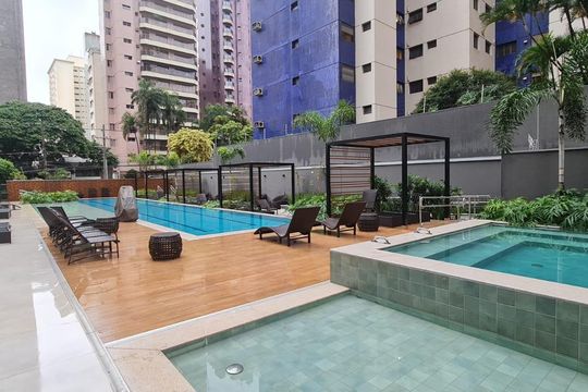 Área externa de apartamento à venda com 2 quartos, 110m² em Cambuí, Campinas