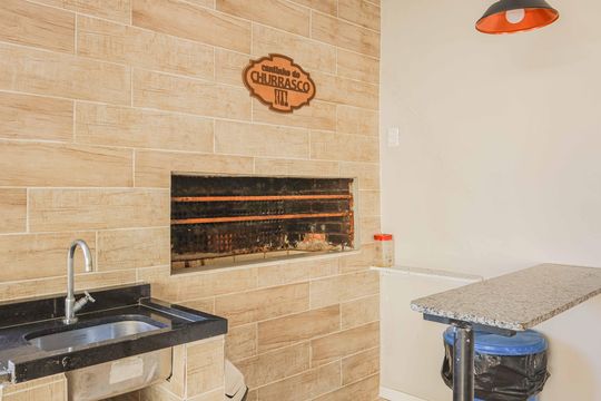 Área comum - Salão de festas de apartamento para alugar com 1 quarto, 45m² em Jardim Sabará, Porto Alegre