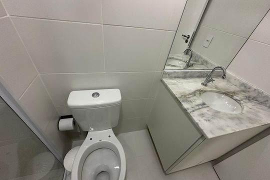 Banheiro da Suíte de apartamento para alugar com 2 quartos, 58m² em Nova Aldeinha, Barueri