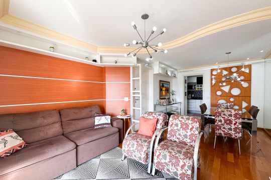 Sala de apartamento à venda com 3 quartos, 107m² em Baeta Neves, São Bernardo do Campo
