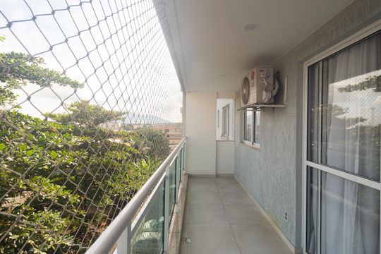 Varanda da Sala de apartamento à venda com 3 quartos, 100m² em Campo Grande, Rio de Janeiro