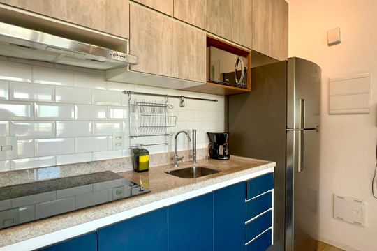 Cozinha de kitnet/studio à venda com 1 quarto, 30m² em Alto de Pinheiros, São Paulo