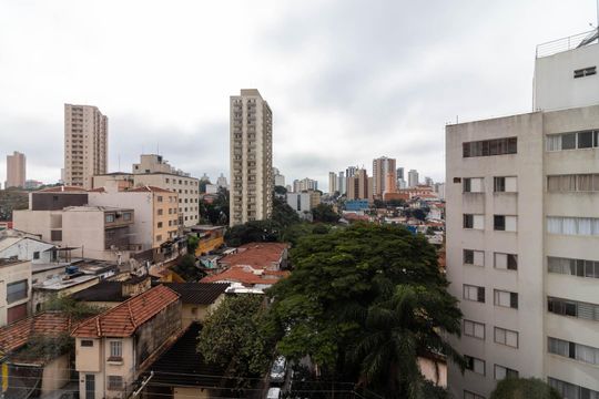 Varanda da Sala -Vista de apartamento para alugar com 1 quarto, 40m² em Santana, São Paulo