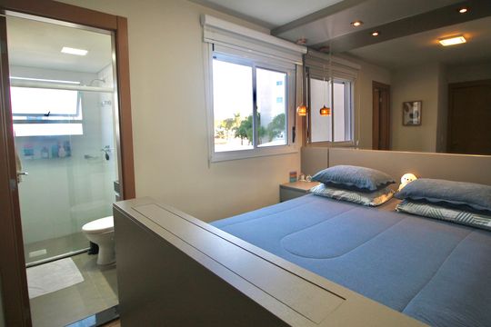 Quarto 1 - Suite de apartamento à venda com 2 quartos, 55m² em Mossunguê, Curitiba