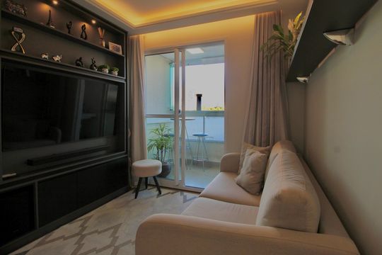 Sala TV de apartamento à venda com 2 quartos, 55m² em Mossunguê, Curitiba