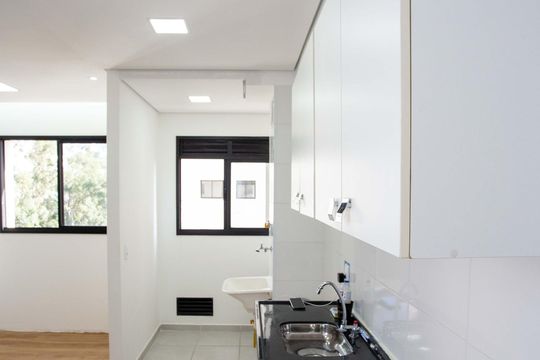 Cozinha de apartamento à venda com 2 quartos, 45m² em Jardim Concordia, Diadema