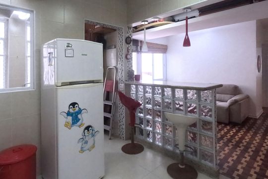 Cozinha Americana de apartamento para alugar com 2 quartos, 80m² em Embaré, Santos