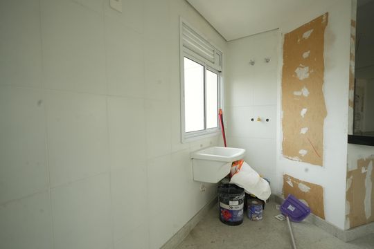 Cozinha de apartamento à venda com 1 quarto, 56m² em Jardim, Santo André