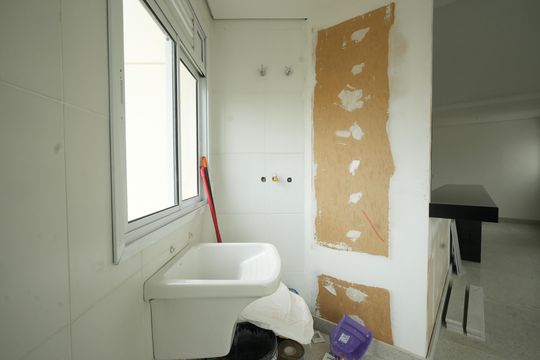 Área de serviço de apartamento à venda com 1 quarto, 56m² em Jardim, Santo André