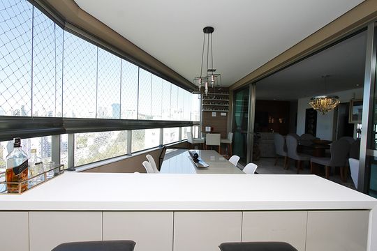 Varanda da Sala de apartamento para alugar com 4 quartos, 183m² em Belvedere, Belo Horizonte