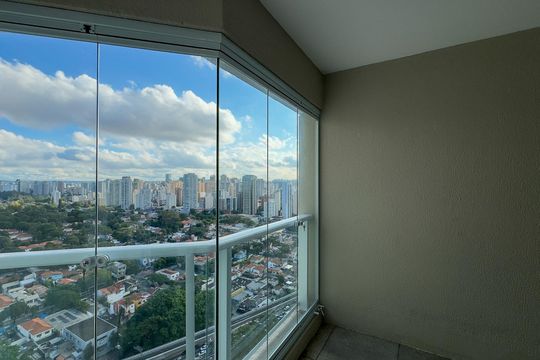 Sacada de apartamento à venda com 1 quarto, 47m² em Campo Belo, São Paulo