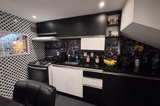 Cozinha de casa de condomínio para alugar com 3 quartos, 84m² em Vargem Grande, Rio de Janeiro