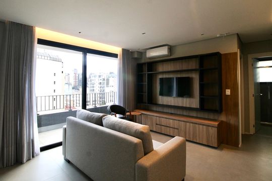 Sala de apartamento para alugar com 1 quarto, 53m² em Bigorrilho, Curitiba