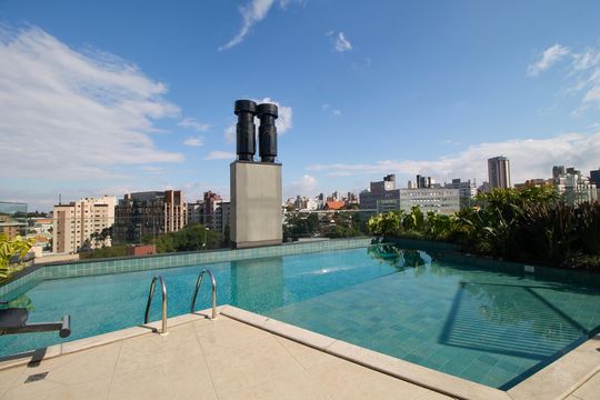 Área comum - Piscina de apartamento para alugar com 1 quarto, 53m² em Bigorrilho, Curitiba