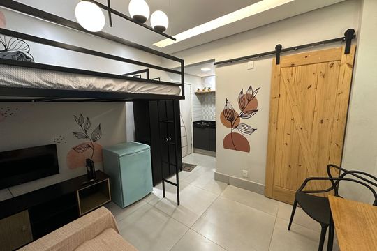 Apartamento para alugar com 1 quarto, 15m² em Gonzaguinha, São Vicente