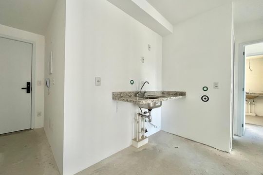 Cozinha de apartamento à venda com 2 quartos, 48m² em Vila Guarani (zona Sul), São Paulo