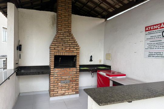 Área comum - Churrasqueira de apartamento à venda com 3 quartos, 58m² em Kennedy, Contagem