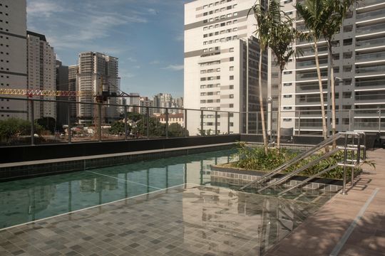 Área comum - Piscina de kitnet/studio à venda com 1 quarto, 28m² em Vila Clementino, São Paulo