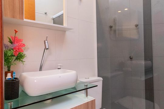 Banheiro da Suíte 1 de casa à venda com 2 quartos, 125m² em Jardim Brasilia, São Paulo