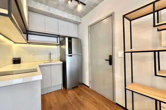 Cozinha de kitnet/studio para alugar com 1 quarto, 29m² em Vila Clementino, São Paulo