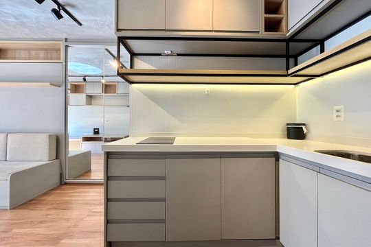 Cozinha de kitnet/studio para alugar com 1 quarto, 29m² em Vila Clementino, São Paulo