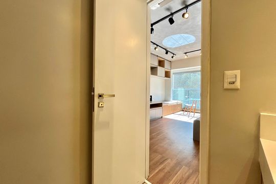 Banheiro de kitnet/studio para alugar com 1 quarto, 29m² em Vila Clementino, São Paulo