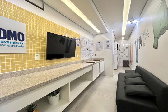 Área comum - Lavanderia  de kitnet/studio para alugar com 1 quarto, 29m² em Vila Clementino, São Paulo