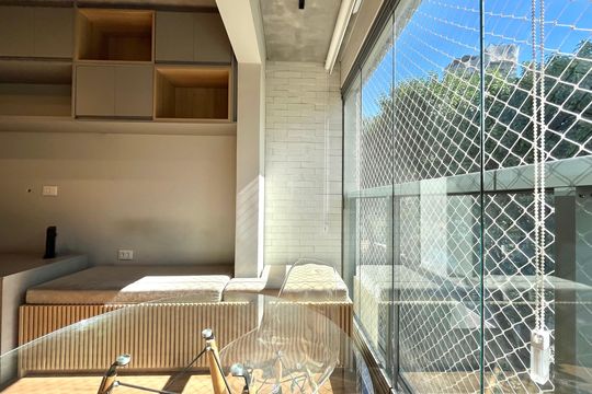 Varanda de kitnet/studio para alugar com 1 quarto, 29m² em Vila Clementino, São Paulo