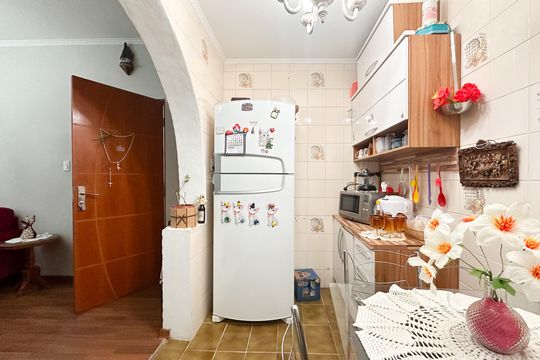 Cozinha de apartamento à venda com 1 quarto, 50m² em Centro, São Bernardo do Campo