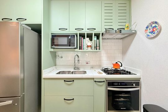 Cozinha  de apartamento à venda com 2 quartos, 87m² em Santo Amaro, São Paulo