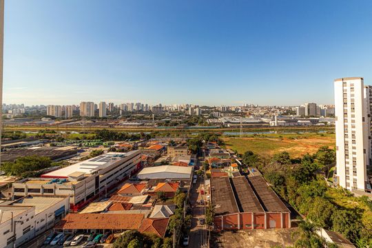 Vista da Sala de apartamento para alugar com 2 quartos, 34m² em Veleiros, São Paulo