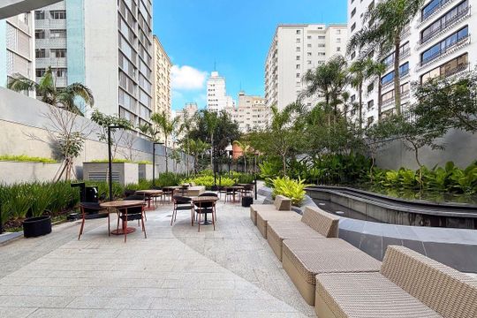 Área Comum - Espaço de Convivência de kitnet/studio para alugar com 1 quarto, 30m² em Jardim Paulista, São Paulo