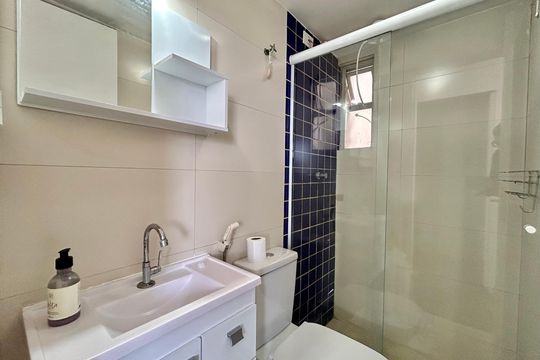 Banheiro de apartamento para alugar com 2 quartos, 49m² em Brás, São Paulo