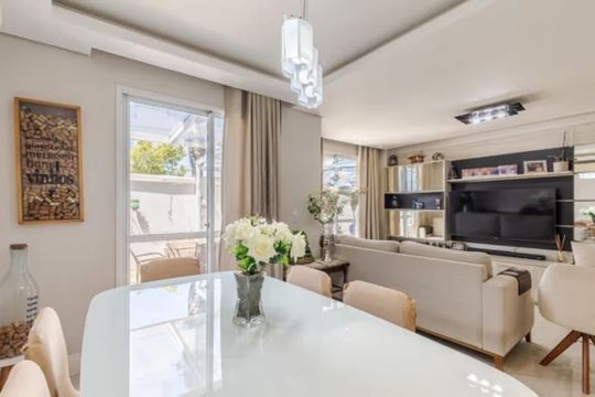 Sala de casa de condomínio para alugar com 3 quartos, 160m² em Estância Velha, Canoas