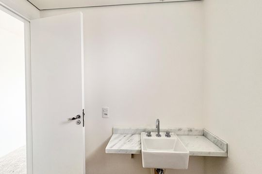 Banheiro da Suíte de apartamento à venda com 3 quartos, 100m² em Parque Sao Domingos, São Paulo