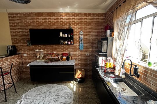 Cozinha de casa para alugar com 2 quartos, 80m² em Jardim do Mirante, Santo André