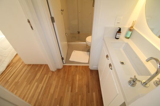 Banheiro de apartamento para alugar com 1 quarto, 42m² em Jardim São Paulo, São Paulo