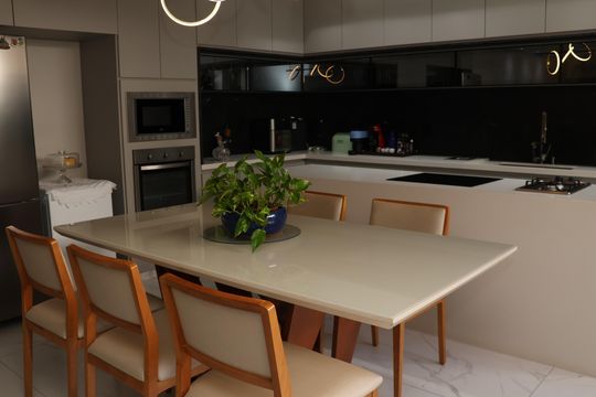 Cozinha de casa de condomínio à venda com 3 quartos, 125m² em Vila Jardim Vitoria, Goiânia