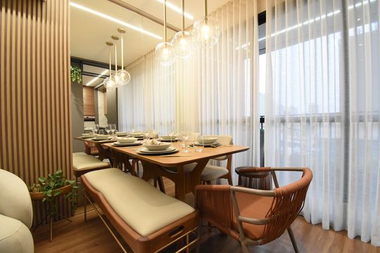 Sala de apartamento à venda com 2 quartos, 51m² em Centro, Curitiba