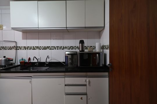 Cozinha de apartamento à venda com 3 quartos, 84m² em Parque das Nações, Santo André