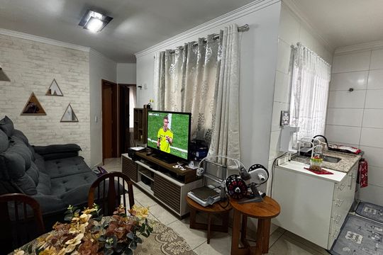 Sala - Sala de Jantar de apartamento à venda com 2 quartos, 74m² em Vila Homero Thon, Santo André