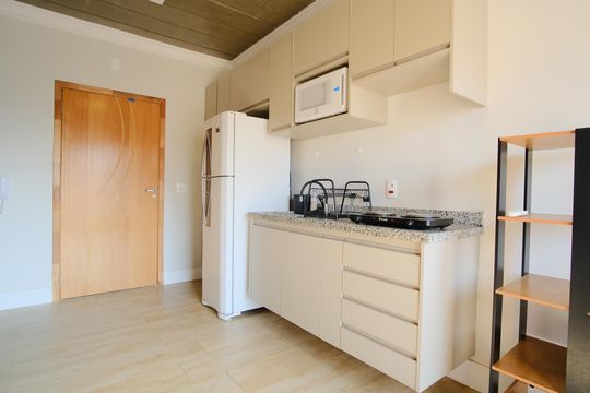 Cozinha de kitnet/studio para alugar com 1 quarto, 26m² em Tatuapé, São Paulo
