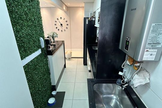 Cozinha de apartamento à venda com 2 quartos, 65m² em Santa Maria, São Caetano do Sul
