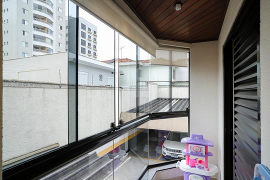 Varanda quartos 1 e 2 de apartamento à venda com 3 quartos, 110m² em Vila Mussolini, São Bernardo do Campo