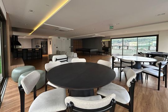 Área comum - Salão de festas de kitnet/studio para alugar com 1 quarto, 39m² em Saco dos Limões, Florianópolis