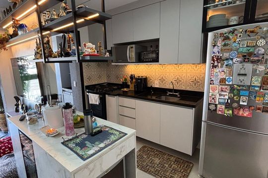 Cozinha de apartamento para alugar com 3 quartos, 89m² em Tamboré, Barueri